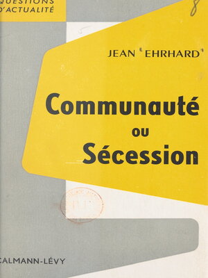 cover image of Communauté ou sécession